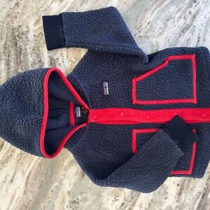 Patagonia Blue and Red Fleece Jacket